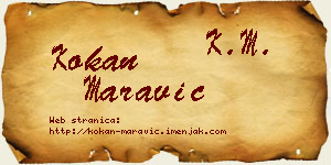 Kokan Maravić vizit kartica